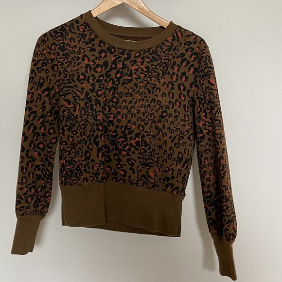 Madewell Animal Print Jungle Cat Sweatshirt sz XS - Picture 4 of 4